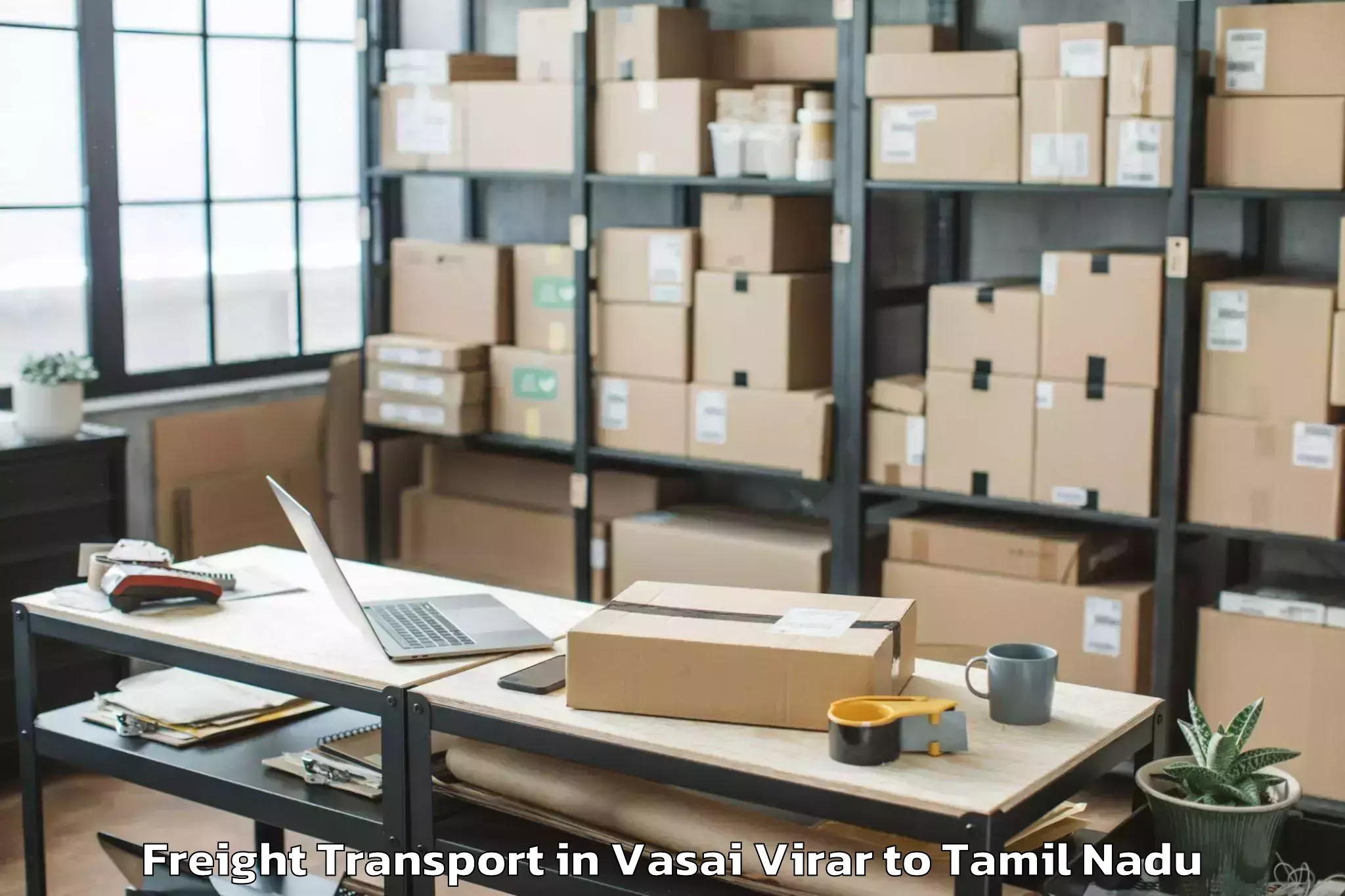 Hassle-Free Vasai Virar to Palamedu Freight Transport